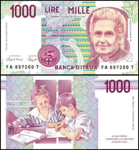 Italy 1000 lire 1990 p - 1000, 1990,