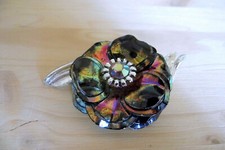 Elegante originale spilla californiana vintage anni 1950 pins floreale strass 