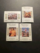 Timbro Togo Natale Quadri Postali Aerei Pa N°575/578 Nuovo ** Lusso Mnh 1985