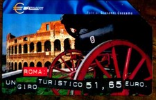 G 1045 C&C 3209 SCHEDA TELEFONICA USATA GIRO DELLE CAPITALI DELL' EURO ROMA
