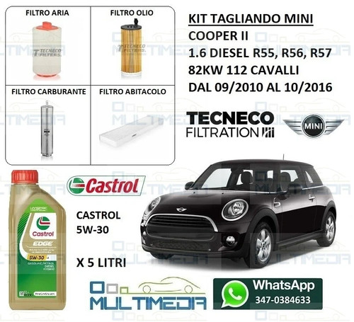 Tagliando filtri olio castrol - tagliando,