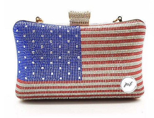 Borsa con strass - , bandiera