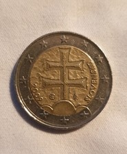 Moneta 2 EURO SLOVENSKO "errore centratura" 2009