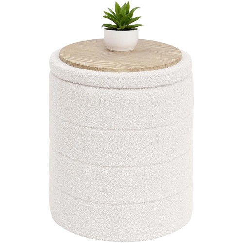 Pouf contenitore bianco