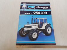 BROCHURE ORIGINALE TRATTORE LAMBORGHINI 956-100 '87 MONOPAGINA DEPLIANT PROSPEKT