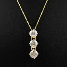 Collana 2Ct Taglio Tondo