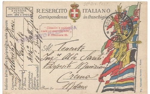 Franchigia militare 1918 - franchigia, 11.9.1918