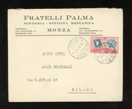Busta affrancata 1951 italia - busta,