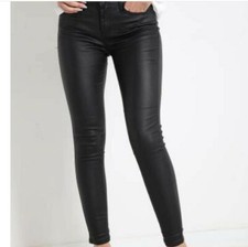 Pantalone Ecopelle Con Tasche