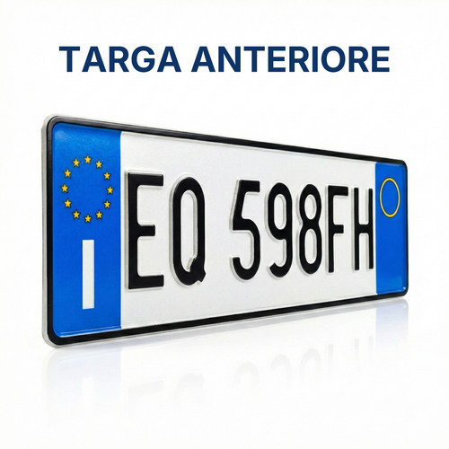 Targa auto anteriore - targa,