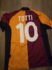 Totti Maglia calcio originale Kappa As Roma Champions League 2001-2002 Vintage
