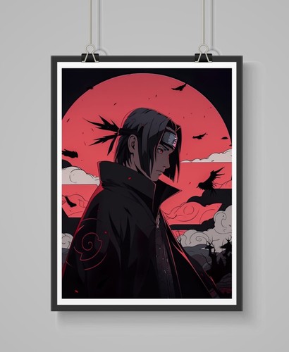 Poster artistico itachi - poster,