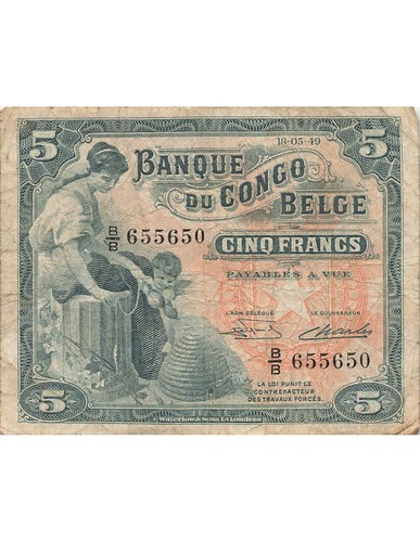 Congo belge francs - belge,