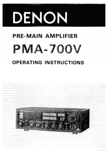 Denon pma 700v - denon, pma-700v