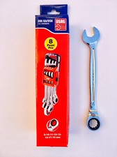 Serie chiavi combinate a cricchetto USAG 285 KA/DS8, set 8 chiavi reversibili