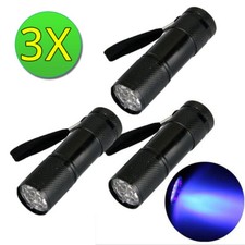 3X Luce torcia UV ultra