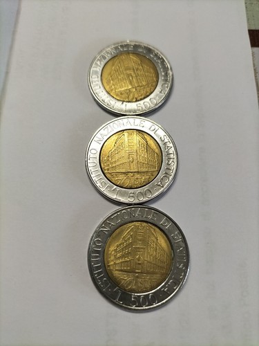 Lotto 500 lire bimetalliche - bimetalliche, 70