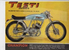 advertising Pubblicità brochure-MOTO TESTI CHAMPION 50 '71-MOTOSPORT-MOTO EPOCA