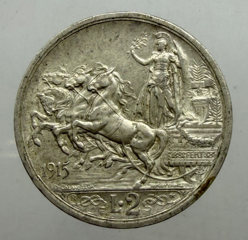 Lire quadriga briosa - quadriga, 1915