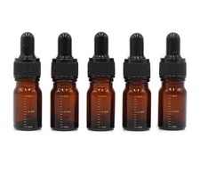 VASANA 5 contenitori vuoti in vetro ambrato da 5 ml con contagocce vuoti per oli