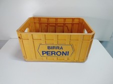 Cassetta Birra Peroni Vintage  Anni 70 Giallo Per Bottiglie Da 33 Cl