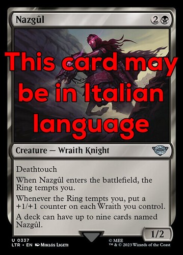 Mtg nazgûl 337 foil - 337,