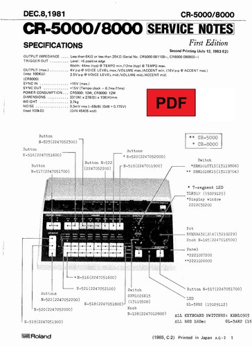 Roland 5000 cr 8000 - roland, cr-8000