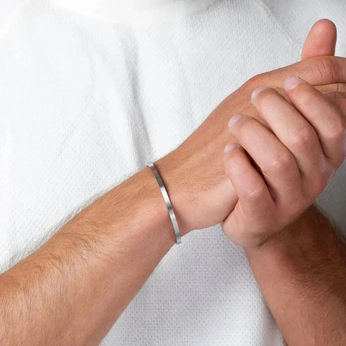 Bracciale uomo classico piatto