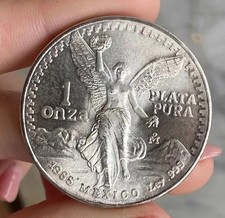 1 OUNCE OZ 1985 MEXICO SILVER