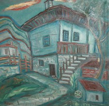 Dipinto ad olio espressionista