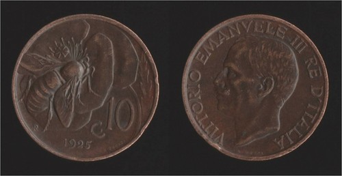 Centesimi 1925 ape - 10,
