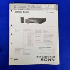 SONY MDP-700 RMT-J601 manuale