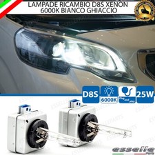 COPPIA LAMPADE XENON D8S 25W 12V SPECIFICHE PEUGEOT TRAVELLER 6000K BIANCO