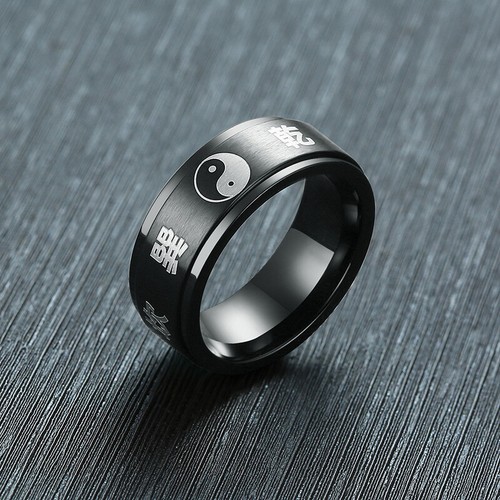 Anello uomo acciaio inox nero - uomo,