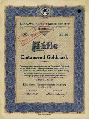 Elka werk lübeck co 1924 - &, co.1924