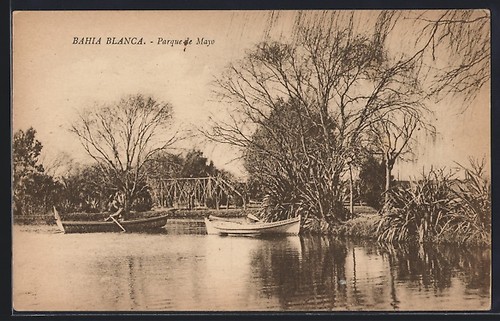 Cartolina bahia blanca parque - bahia, blanca,