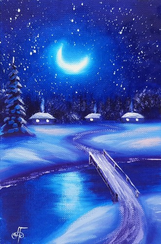 Mini quadro notte - mini,