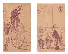 SPIGA - 2 Cartoncini Pubblicitari Illustrati con Cartella Tombola sul Retro