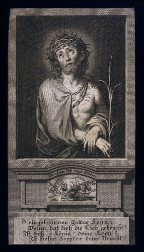 Santino incisione 1700 ecce - santino,
