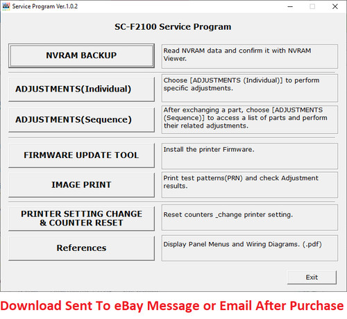 Epson plotter service - service, program