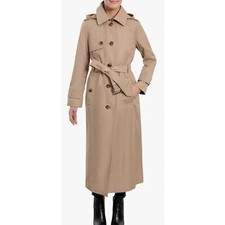 Trench cappotto Brem Rainwear taglia 16P beige con cintura doppiopetto foderato in lana 