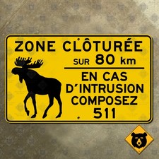 Quebec Alce Avviso Autostrada