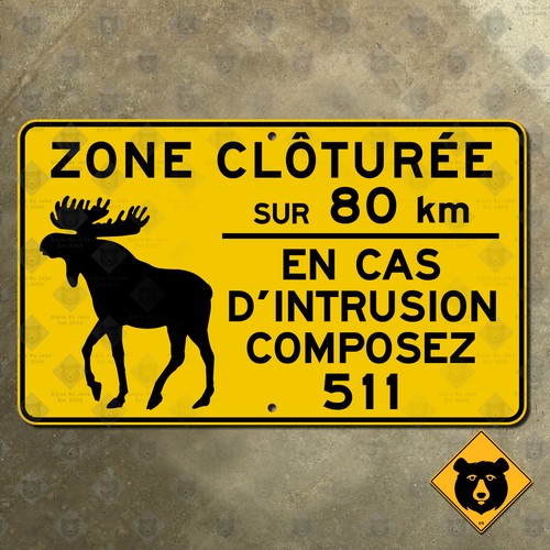 Quebec alce avviso autostrada - avviso,