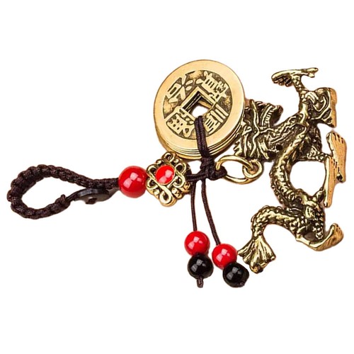 Portachiavi drago ottone stile