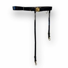 RN Royal Navy Sword Belt RN Naval Belt Black Patent Leather (31-45 Inches)