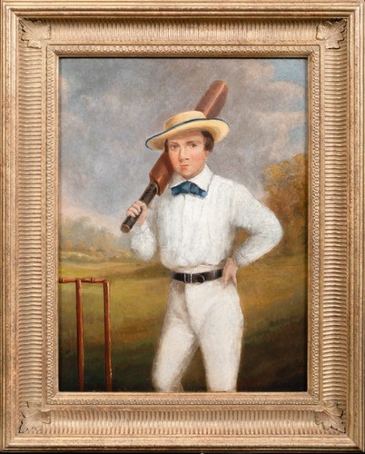 Ritratto ragazzo cricket - ritratto, di