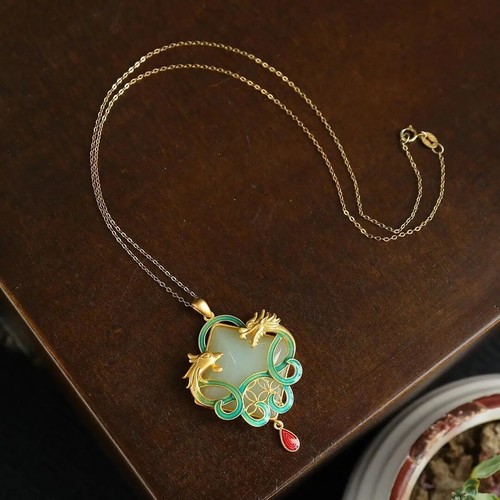 Collana con ciondolo - , fenice