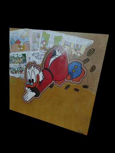 Quadro tela zio paperone ricco - quadro,