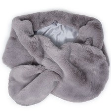 Stola grigio chiaro da donna