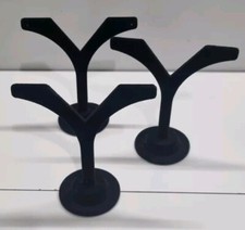 Espositori Orecchini In Velluto 3 Pz. Nero Usati In Ottime Condizioni 